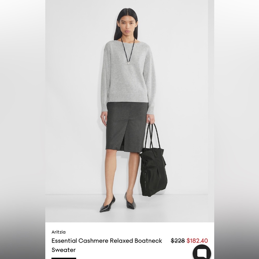 Aritzia Essential Cashmere Relaxed Boatneck